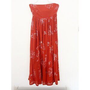 Free People sleeveless burnt orange dress S euc
